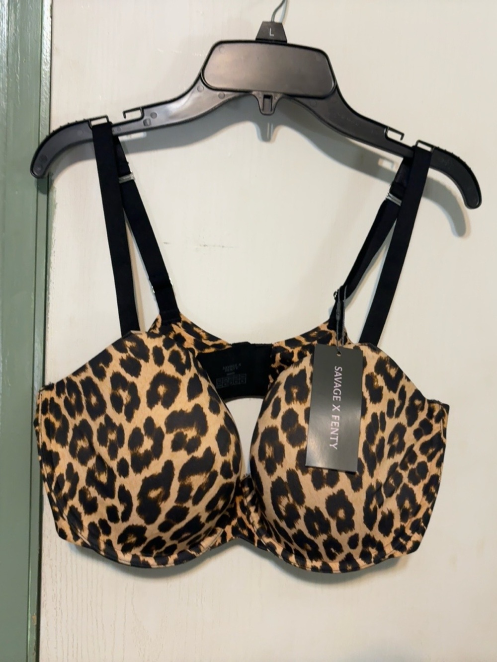 Savage X Fenty Soft N’ Savage Leopard Print Demi Bra 38DDD NWT